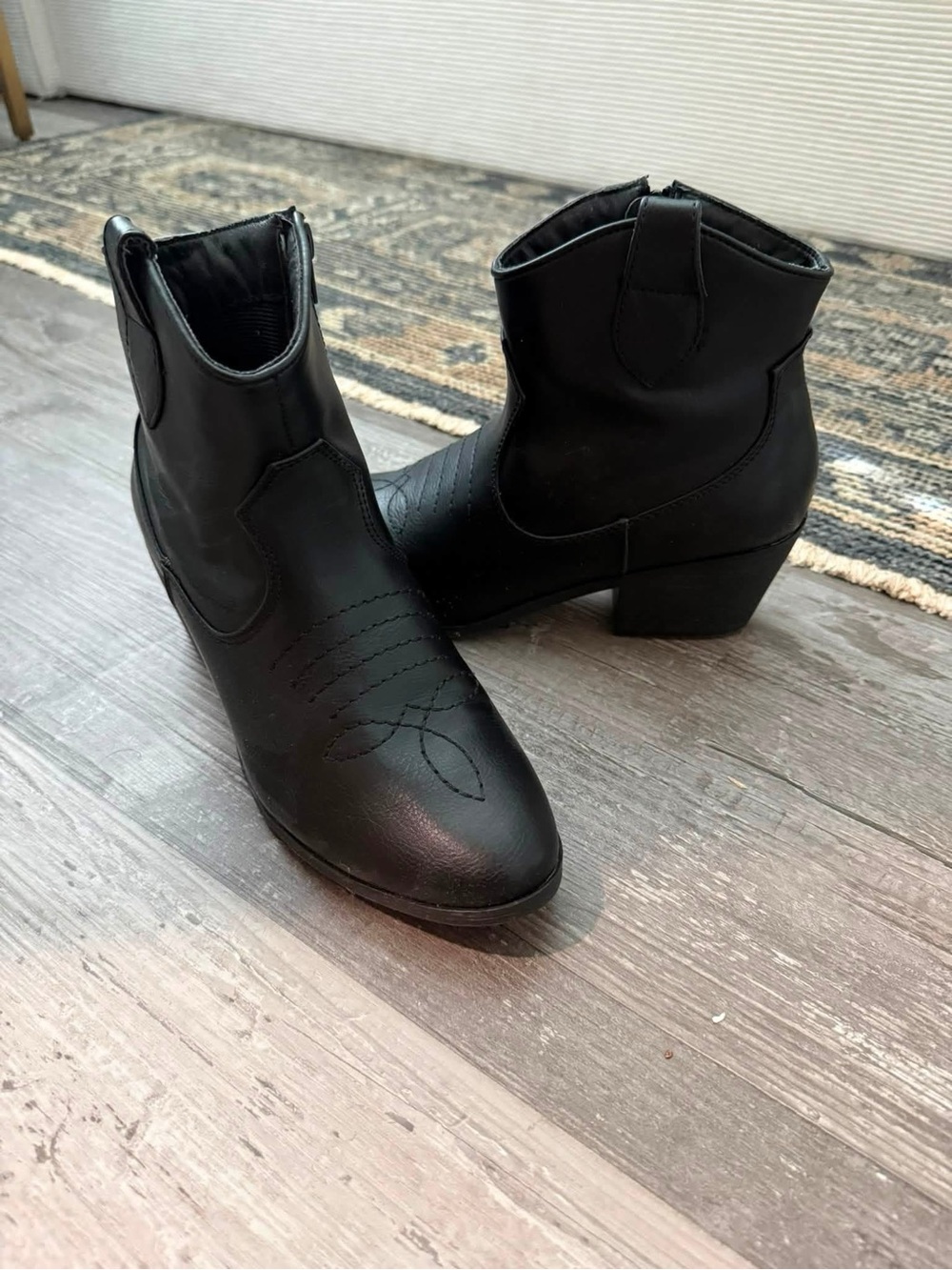 Women’s Black Western Ankle Boots